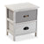 Chest of drawers White Grey Paolownia wood