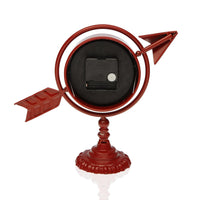 Table clock Complete arrow Maroon Metal (23 x 16 x 8 cm)