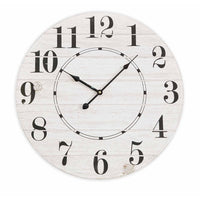 Wall Clock White MDF Wood (4,5 x 50 x 50 cm)