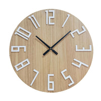 Wall Clock MDF Wood (5 x 60 x 60 cm)