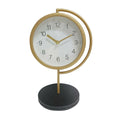 Table clock Metal MDF Wood (6 x 20 x 10 cm)