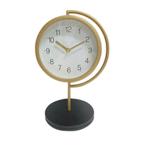 Table clock Metal MDF Wood (6 x 20 x 10 cm)