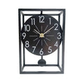 Table clock Black Metal (6 x 20 x 10 cm)