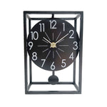 Table clock Black Metal (6 x 20 x 10 cm)