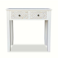 Hall Table with 2 Drawers Sisika MDF Wood (25 x 78 x 78 cm)