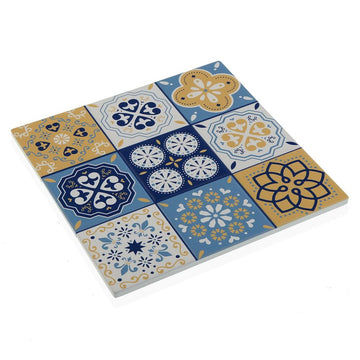 Table Mat Mosaic Yellow Ceramic Cork (20 x 20 cm)