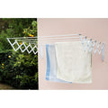 Retractable Clothes Line Aluminium White (120 x 70 x 23 cm)