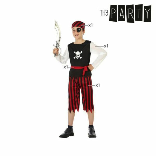 Costume for Children Th3 Party Multicolour Pirates (4 Pieces)