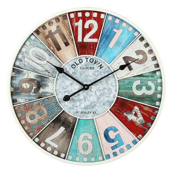 Wall Clock Circular Multicolour (60 x 60 x 4,5 cm)