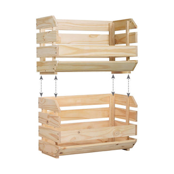 Caisse de Rangement Empilable Astigarraga 60 x 28,5 x 35,3 cm Bois Pin