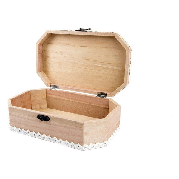 Jewelry box DKD Home Decor Polyester Wood Oriental (2 pcs) (19 x 6,5 x 12 cm) (25 x 15 x 8 cm)