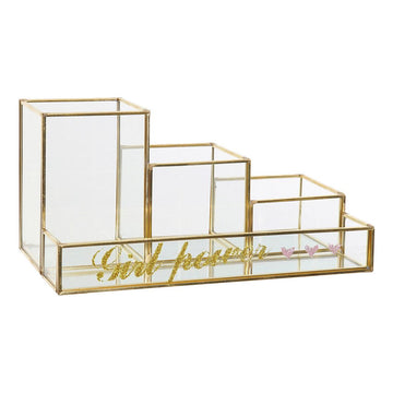 Jewelry box DKD Home Decor Metal Crystal Chic (25.5 x 12 x 12 cm)