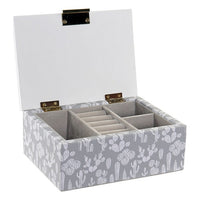 Jewelry box DKD Home Decor Cactus MDF Wood Lacquered Romantic (17 x 12 x 7 cm)