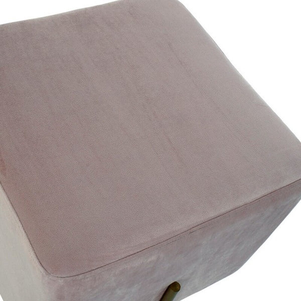 Footrest DKD Home Decor Metal Polyester (42 x 42 x 45 cm)