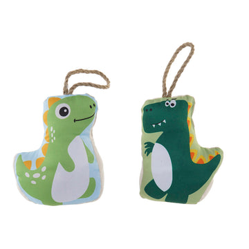 Door stop DKD Home Decor Polyester Dinosaur (2 pcs)