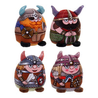 Fluffy toy DKD Home Decor Polyester Male Viking (4 pcs) (11 x 7 x 14 cm)