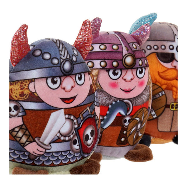 Fluffy toy DKD Home Decor Polyester Male Viking (4 pcs) (11 x 7 x 14 cm)