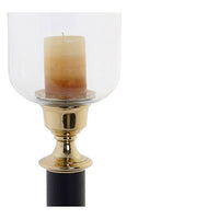 Candle Holder DKD Home Decor Aluminium Crystal Brass (17 x 17 x 63 cm)