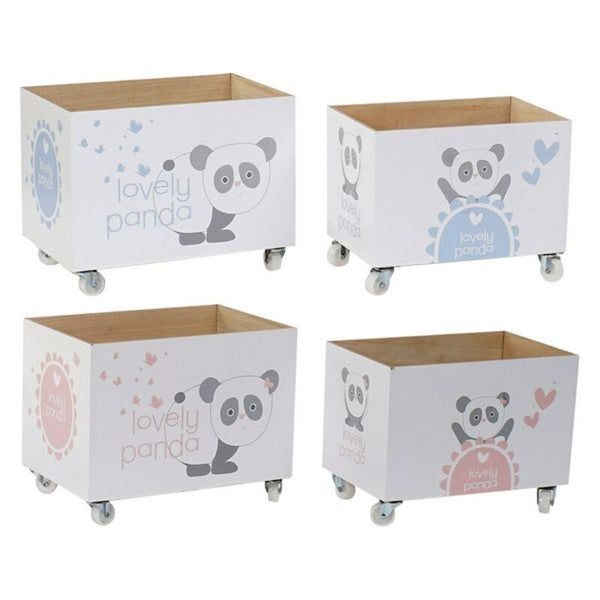 Decorative box Children's Blue Pink MDF Wood (2 pcs) (33 x 27 x 22 cm) (39 x 26 x 31 cm)