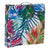 Cushion DKD Home Decor 8424001666423 Ocean Polyester Aluminium Multicolour Tropical Leaf of a plant (43 x 43 x 7 cm)