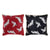 Cushion DKD Home Decor Birds Black Red (45 x 45 cm) (2 pcs)