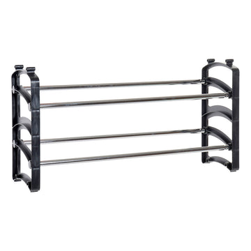 Shoe Rack DKD Home Decor Black Steel polypropylene (62 x 18 x 33 cm)