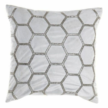 Cushion DKD Home Decor Velvet Geometric (45 x 45 cm)