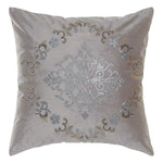 Cushion DKD Home Decor Grey Velvet Polyester Pink (45 x 45 cm)