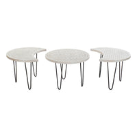 Side Table DKD Home Decor Metal Mango wood (3 pcs)