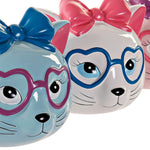 Money box DKD Home Decor Dolomite Cat (3 pcs)