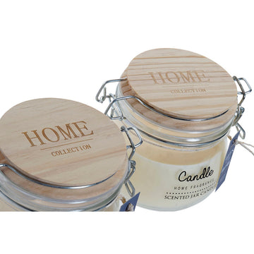 Candle DKD Home Decor Vanilla (2 pcs) (12 x 12 x 1 cm)