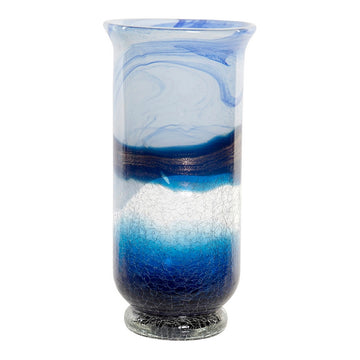 Vase DKD Home Decor Blue Crystal Mediterranean (16 x 16 x 32.5 cm)