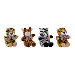 Fluffy toy DKD Home Decor Polyester Animal (4 pcs) (10 x 10 x 15 cm)