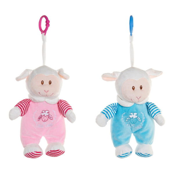 Rattle Cuddly Toy DKD Home Decor Blue Pink Polyester (2 pcs) (25 x 10 x 38 cm) (2 pcs)