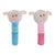 Rattle Cuddly Toy DKD Home Decor Blue Pink Polyester (2 pcs) (12 x 7 x 20 cm) (2 pcs)