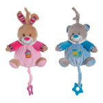 Musical Plush Toy DKD Home Decor Blue Pink Polyester (2 pcs) (20 x 14 x 26 cm) (2 pcs)