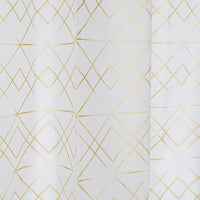 Shower Curtain DKD Home Decor White PE (Polyethylene) Golden EVA (180 x 200 x 200 cm)