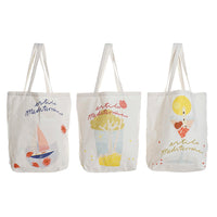 Multi-use Bag DKD Home Decor Mediterranean White Polyester (3 pcs) (43 x 15 x 66 cm)