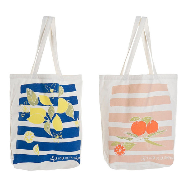 Multi-use Bag DKD Home Decor Multicolour Fruits (2 pcs) (43 x 15 x 65 cm)