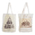 Multi-use Bag DKD Home Decor Houses Beige (2 pcs) (43 x 15 x 65 cm)