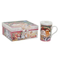 Cup with Tea Filter DKD Home Decor Christmas Porcelain Cardboard (330 ml)