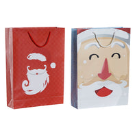 Christmas Bag DKD Home Decor Blue Red Paper (33 x 10 x 46 cm) (2 pcs)