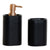 Bath Set DKD Home Decor Black Golden PVC Resin Glam 8,5 x 6 x 18 cm (2 Units)