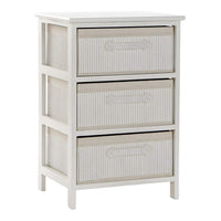 Chest of drawers DKD Home Decor White Paolownia wood (42 x 32 x 63 cm)