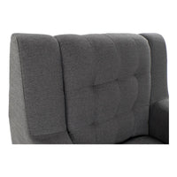 Armchair DKD Home Decor Linen Dark Grey (93 x 80 x 90 cm)