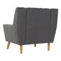 Armchair DKD Home Decor Linen Dark Grey (93 x 80 x 90 cm)