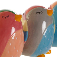 Money box DKD Home Decor Dolomite Bird (3 pcs)