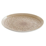 Flat plate DKD Home Decor Cream Stoneware Mandala (27 x 27 x 3 cm)