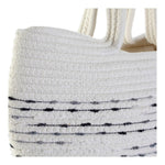 Multi-use Bag DKD Home Decor White Grey Cotton Fibre (29 x 19 x 27 cm)