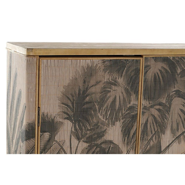 Cupboard DKD Home Decor Green Wood Metal Bamboo (81 x 38 x 161 cm)